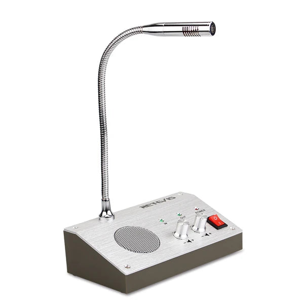 Retevis RT-9908 Dual Way Window Intercom System Bank Counter Interphone Two Way Intercom Intercom bank pharmacy Table Microphone