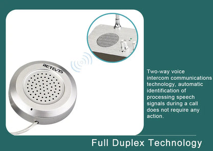 Retevis RT-9908 Dual Way Window Intercom System Bank Counter Interphone Two Way Intercom Intercom bank pharmacy Table Microphone