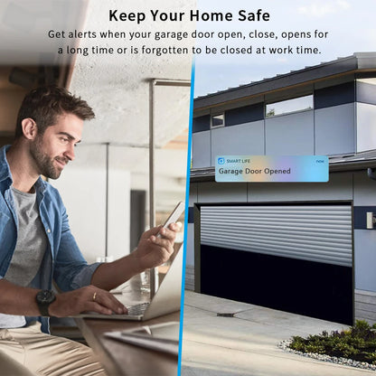 LoraTap Tuya Smart Life Garage Door Sensors Opener Controller WiFi Switch Alexa Opening Home Remote Control Contact Voice Portal