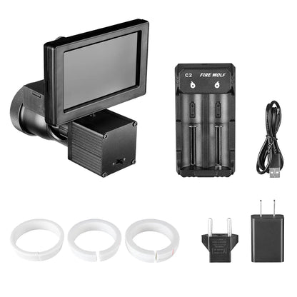 Fire Wolf Night Vision 4.3 Inch Display Siamese Scope Video Cameras Infrared illuminator Riflescope Hunting Optical