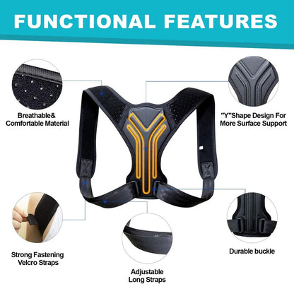 Posture Corrector Back Brace Adjustable Posture Brace for Upper Back Shoulder Pain Relief Posture Trainer Spine Posture Support