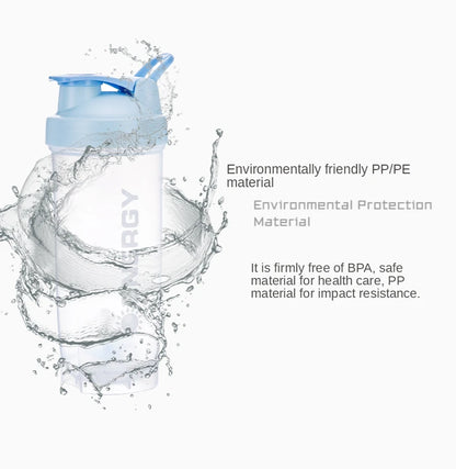 Portable Shaker Bottle with Stirring Ball, Perfect for Protein Shakes and Pre-Workout, Water Bottles without BPA, 500 ml, 700ml