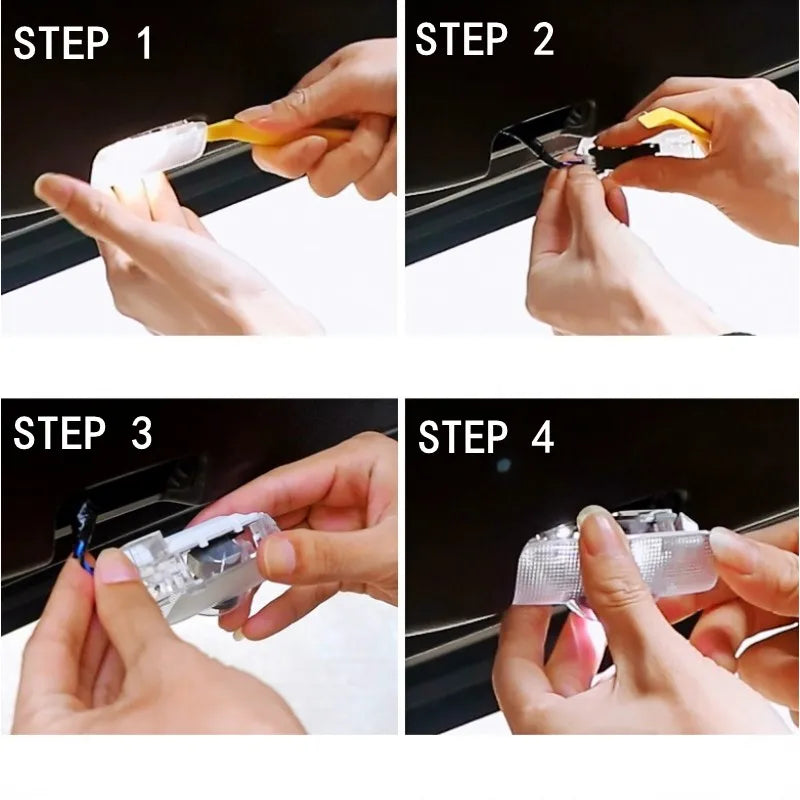 2pcs LED Car Door Light Welcome Light Projector Ghost Shadow Light Courtesy Light Atmosphere Light For 2009-2024 4RUNNER