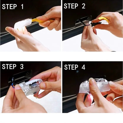 2pcs LED Car Door Light Welcome Light Projector Ghost Shadow Light Courtesy Light Atmosphere Light For 2009-2024 4RUNNER