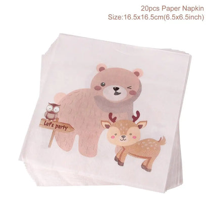 Staraise Woodland Animal Party Safari Jungle DIY Party Decor Birthday Party Decoration Kids Woodland Theme Party Baby Shower