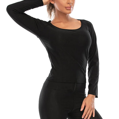 Body Shaper Long Sleeve TOP Sauna Shapers Hot Sweat Sauna Effect T-Shirts Tops Slimming Fitness Shapewear Workout Gym