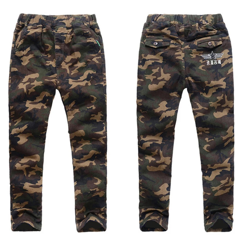 2022 Boys Camouflage Joggers Casual Cargo Pants for Boys Kids Cotton Trousers Clothes Teenage Boys Joggers Clothing 3-14 Years