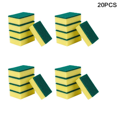 20/30pcs Dishwashing Sponge Kitchen Nano Emery Magic Clean Rub Pot Rust Focal Stains Sponge Removing Kit Cleaning Brush Sponges