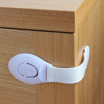 Baby Safety Cabinet Lock Baby Safety Protection Drawer Webbing Safety Lock Baby Anti-pinch Hand Cloth With Child Safety Hook