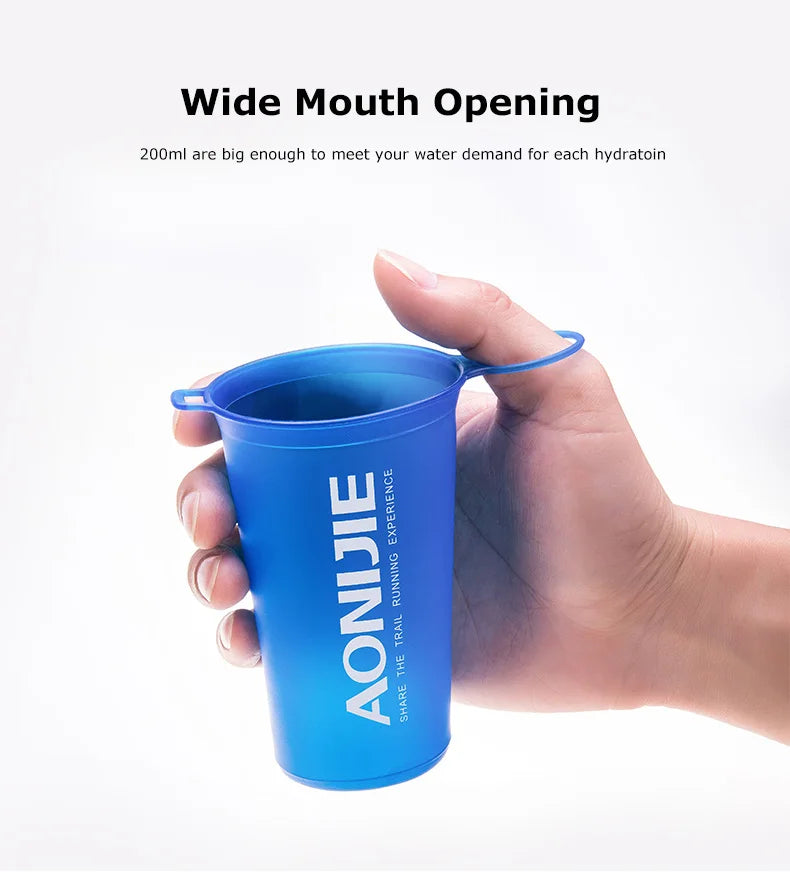 AONIJIE Soft Flask Water Bottle Folding Collapsible Water Bags TPU Free For Running Hydration Pack Waist Bags SD09/10 250/500ml