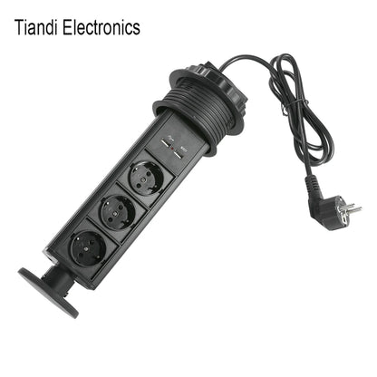 Pop up the socket; Embedded desktop socket; 3-digit AC power USB-A/C Supercharging PD 20W; Used for conference desks, kitchen an
