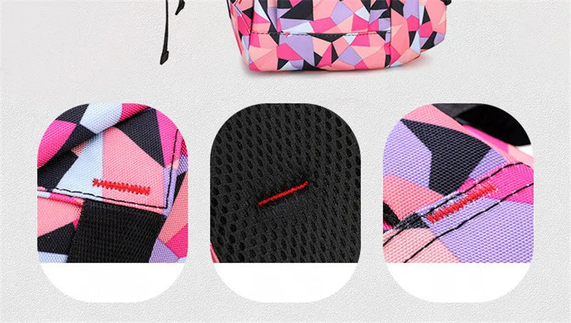 School Bags for Teenagers Girls Schoolbag Large Capacity Boys Printing School Backpack Set Rucksack Bagpack Kids Cute Book Bags