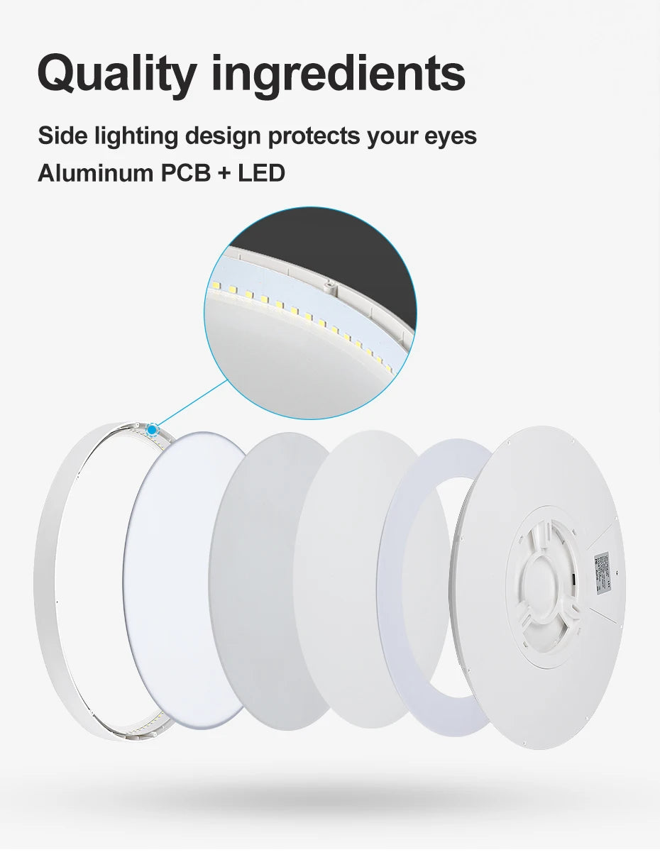 Modern LED Ceiling Light Wood Grain Golden One Light with 3 Colors Home Lighing Kitchen Bedroom Bathroom Surface Ceiling Lamp