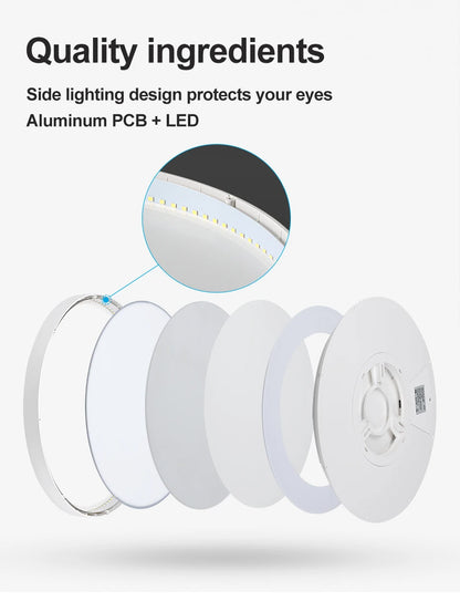 Modern LED Ceiling Light Wood Grain Golden One Light with 3 Colors Home Lighing Kitchen Bedroom Bathroom Surface Ceiling Lamp