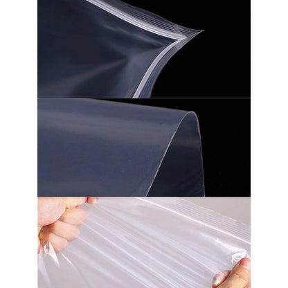 100Pcs Small Clear Plastic Bag Food Packaging Pouches Grip Self Seal Resealable Baggies Baggy Home Storage Bags