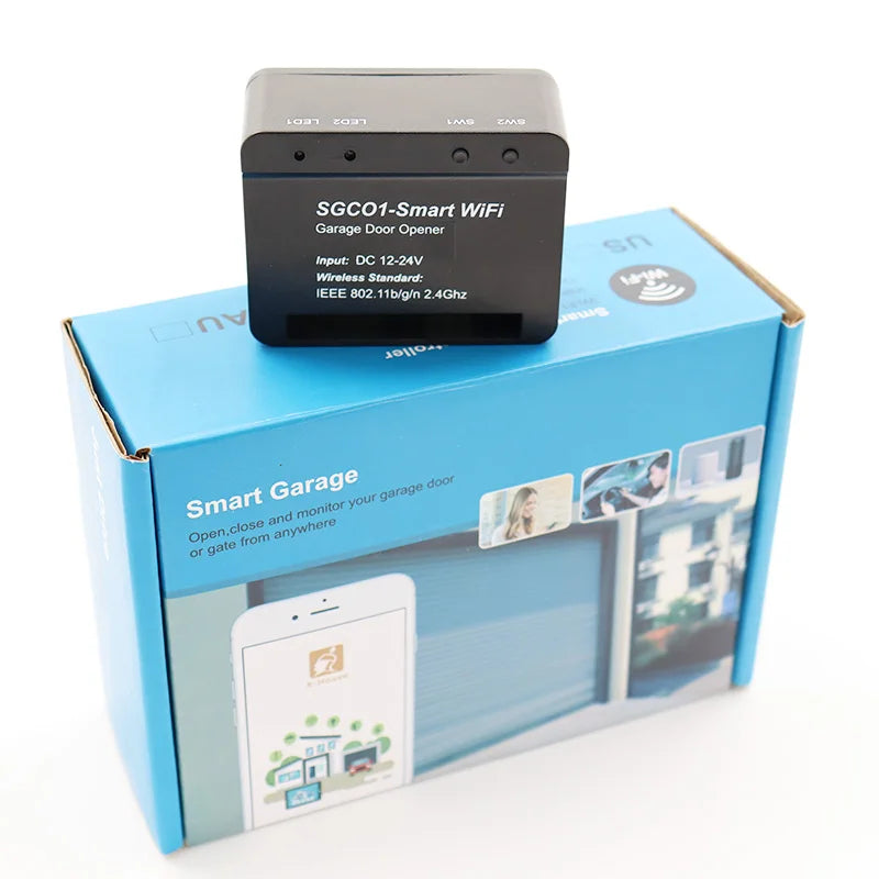 Smart WiFi Garage Door Opener Controller, APP Remote Control from Anywhere, No Hub Needed, History Record/Set Timer/Schedule