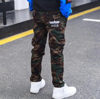 2022 Boys Camouflage Joggers Casual Cargo Pants for Boys Kids Cotton Trousers Clothes Teenage Boys Joggers Clothing 3-14 Years