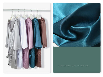 Men's Sleepwear Robe Night Clothes Silk Kimono Bathrobe Men Hooded Szlafrok Pajamas Peignoir Sleeve Ropa Sexy Hombre Man's Gown