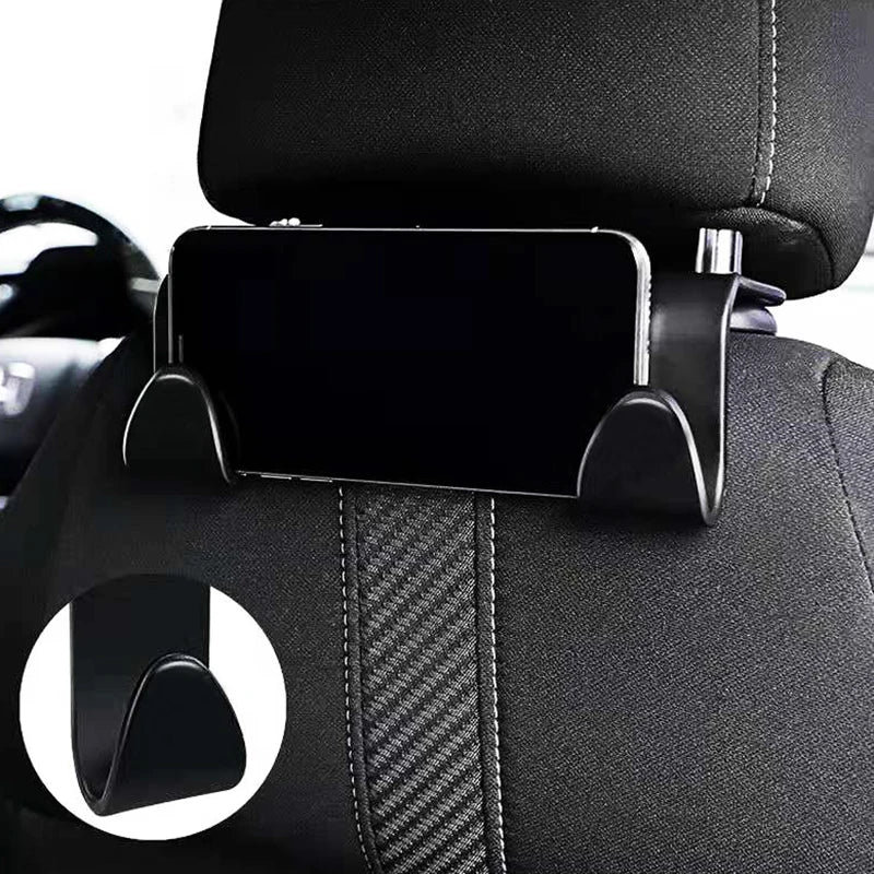 Universal Car Seat Back Hook Phone Holder PP Car Accessories Interior Portable Storage Hook for Car Bag Purse Cloth Hanger Drop