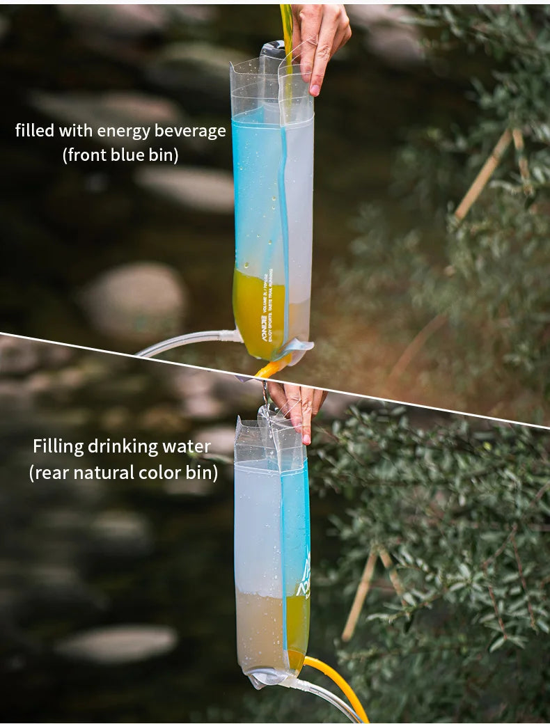 AONIJIE Soft Flask Water Bottle Folding Collapsible Water Bags TPU Free For Running Hydration Pack Waist Bags SD09/10 250/500ml