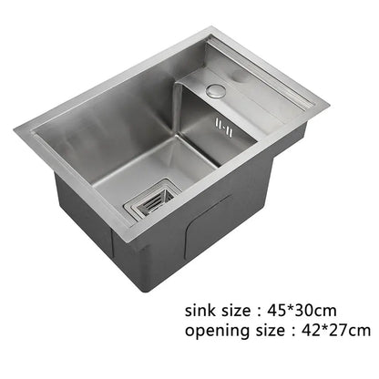 Black Kitchen sink Hidden Single bowl Bar Small Size sink Stainless Steel Balcony sink Concealed black kitchen sink Bar sink