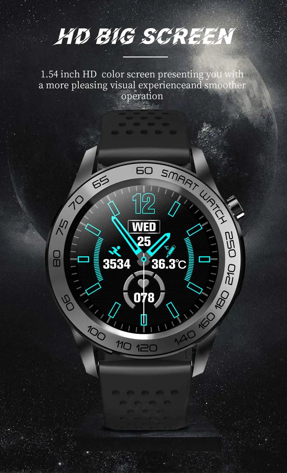 LIGE GPS Sport Track Recording Men Steel Band Smart Watch Body Temperature Activity Sport Fitness SmartWatches  Men Waterproof