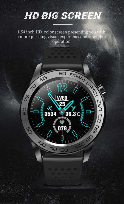 LIGE GPS Sport Track Recording Men Steel Band Smart Watch Body Temperature Activity Sport Fitness SmartWatches  Men Waterproof