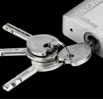 304 Stainless Steel Padlock Cabinet Outdoor Lock Head Furniture Lock Waterproof Rust-Proof Door Lock  with 4 keys