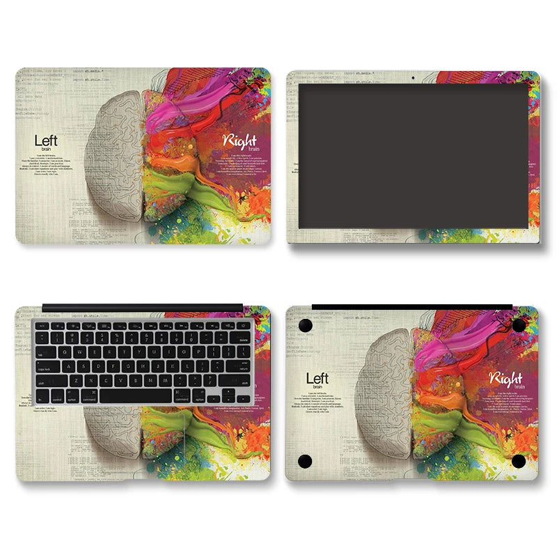 DIY Laptop Film Left and Right Brain Cover Laptop Sticker Laptop Skin 12/13/14/15/17-inch Art Decal Laptop Decoration