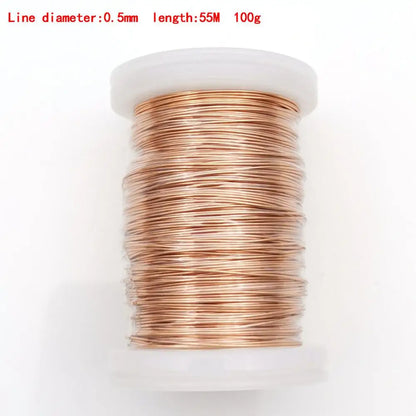 0.1mm 0.2mm 0.4mm 0.5mm 1mm 1.3mm Copper Wire Magnet Wire Enameled Copper Winding Wire Coil Copper Wire Winding Wire Weight 100g