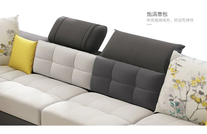 Living Room Sofa set U Home Furniture modern linen hemp fabric sectional sofas American country muebles de sala moveis para casa