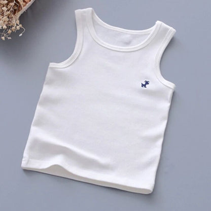 Fashion Children T-shirts for Girls Candy Color Baby Boys Graphic Tee Cotton Vest Tops Kids Summer Clothes Sleeveless T-Shirt