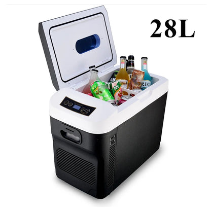 28L Car Home Refrigerator 12/24V Mini Fridges Freezer Cooler Heater  Cooling & Warming Home Summer Outdoor Camping Refrigerator
