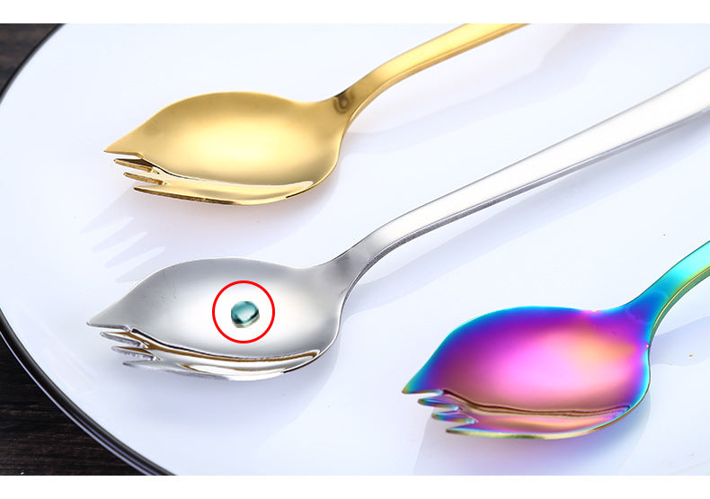 304 Stainless Steel Salad Spoon Fork Spoon Set Spoon Gift Fork Fruit Fork Soup Spoon Western Food Fork Spoon Children's Spoon