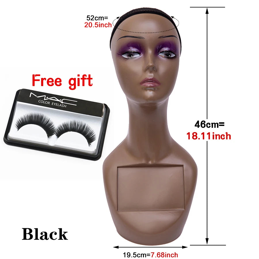 Mannequin Head Without Shoulders Female Head Model Manikin Mannequin Wig Scarf Glasses Hat Cap Display Wig Stand Head Doll Head