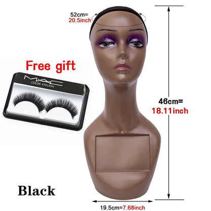 Mannequin Head Without Shoulders Female Head Model Manikin Mannequin Wig Scarf Glasses Hat Cap Display Wig Stand Head Doll Head