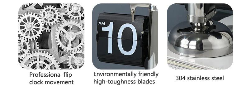 A Flipping Clock with Page Turning Automatically for Modern Home Decoration Full of Sense of Technology Retro Table Clock