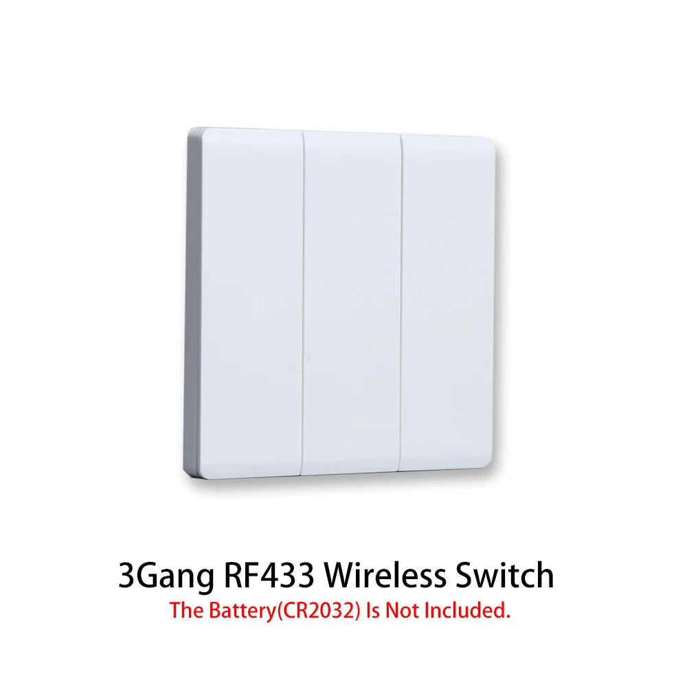 Smart Switch Light DIY Module Receiver 433 Mhz 86 Type Portable RF Wireless Relay Power Remote Control 220V  Wall Panel Buttons