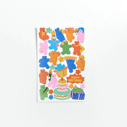 Mohamm 1Pc Animal Friends Series Stickers Decoration Scrapbooking Paper Creative Stationary School Supplies