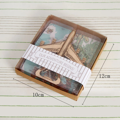 Bottle Opener Keychain Antique Air Plane Beer Jar Openers Retro Airplane Metal Corkscrew Wedding Favors Party Gifts