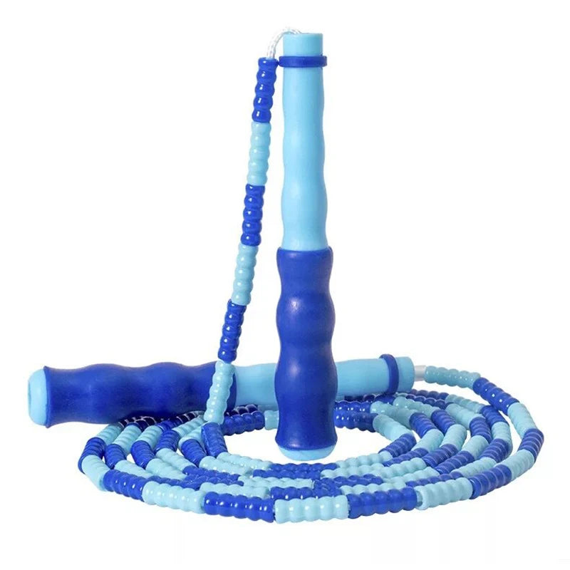 Tangle-Free Segmented Beaded Jump Rope For Kids Fitness Skipping Rope For Men and Women Adjustable Length Weight Loss