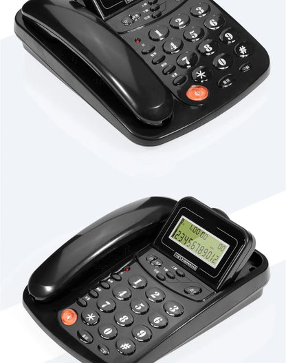 Caller ID Home Landline with Loud Ringtone for Elderly, Corded Desk Phone, Wall Mountable Fixed Landline Telephone
