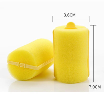 2 Packs 20mm Sponge Hair Rollers Foam Curlers with Buckle Soft Pillar Locking Closure Curling Cute Roller Wave Formers Hair 1544