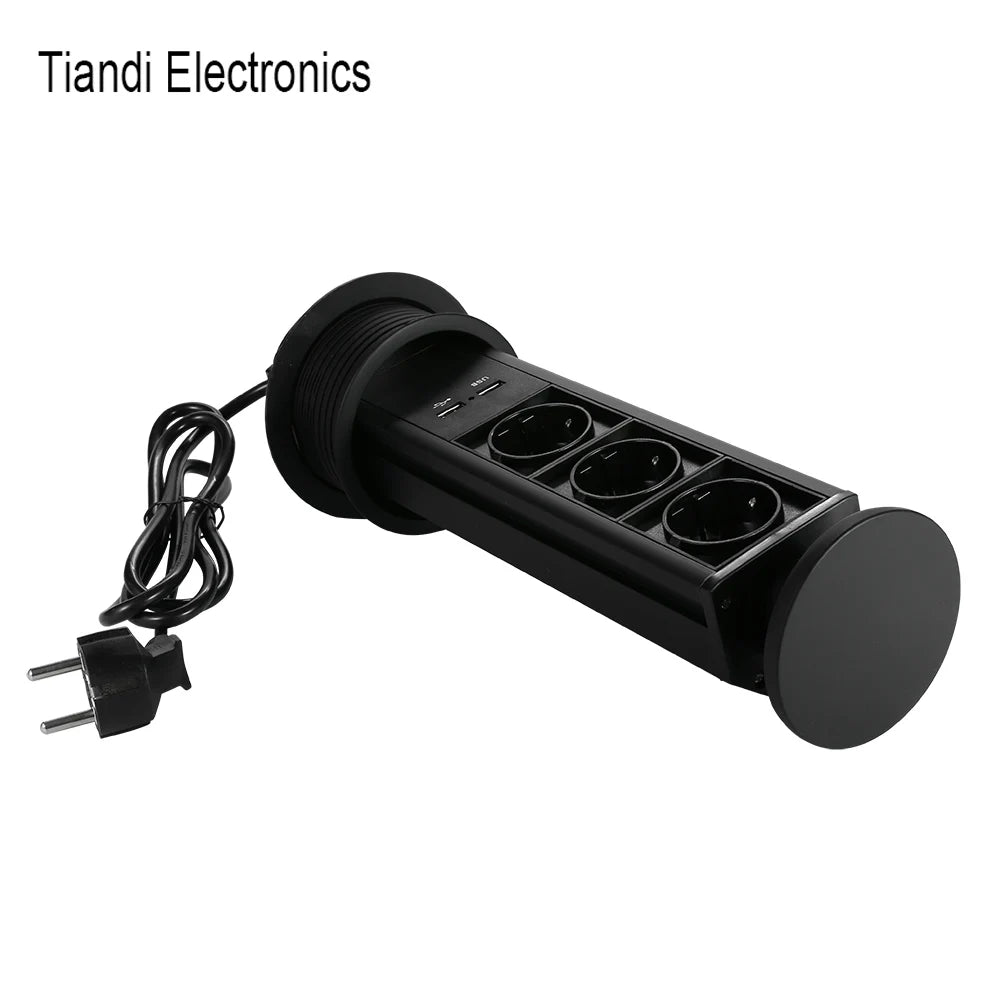 Pop up the socket; Embedded desktop socket; 3-digit AC power USB-A/C Supercharging PD 20W; Used for conference desks, kitchen an