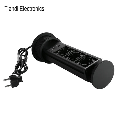 Pop up the socket; Embedded desktop socket; 3-digit AC power USB-A/C Supercharging PD 20W; Used for conference desks, kitchen an