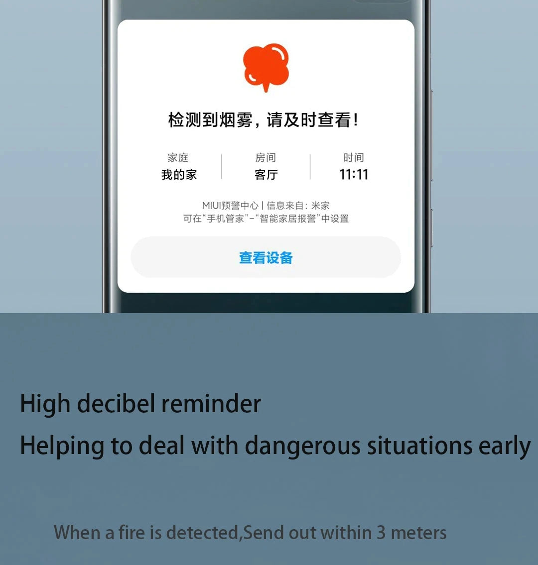 Xiaomi Smoke Detector Honeywell Sensor Fire Alarm Audible&Visual Alarm Work With Bluetooth-compatible Gateway Smart Remote APP