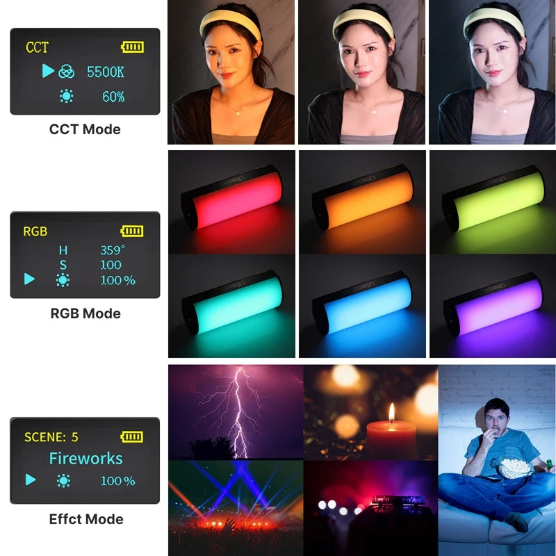 Ulanzi i-Light Handheld Light Stick RGB Led Video Light 2500-9000K Photography Light Rgb Ice Light Tube Light for Youtube Live
