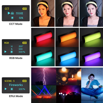 Ulanzi i-Light Handheld Light Stick RGB Led Video Light 2500-9000K Photography Light Rgb Ice Light Tube Light for Youtube Live