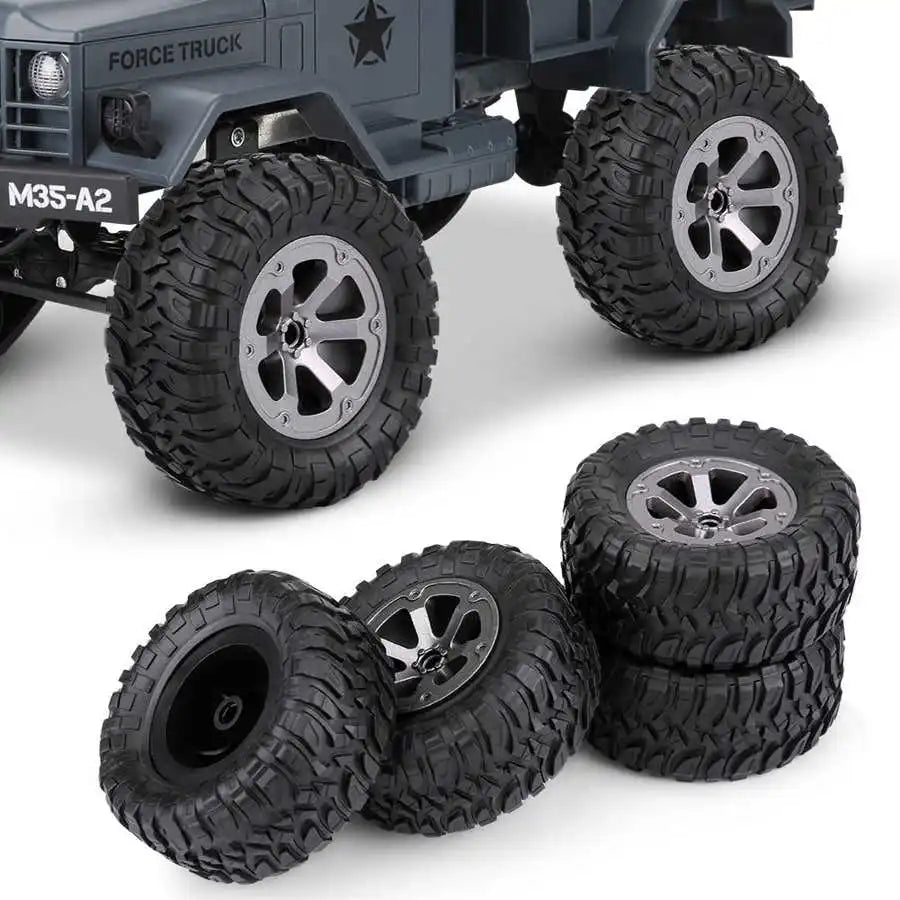 4Pcs 1:16 Crawler Tires Rubber Anti-skid Tyres RC Accessory Remote Control Militaty Car Part