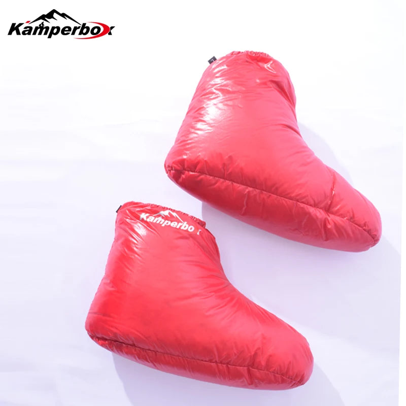 Kamperbox Down Slippers Down Socks Camping Down Booties for Sleeping Bag Camping  Down Socks AQ3